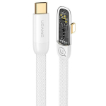 USAMS Kampinis laidas USB-C to LIGHTNING PD 20W FAST CHARGING ICEFLAKE SERIES 2M baltas SJ586USB02 (US-SJ586)