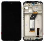 Ekranas Xiaomi Redmi 10 2021 su lietimui jautriu stikliuku ir rėmeliu Black ORG