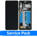 LCD Ekraan &Uuml;hildub Sony Xperia 10 IV Must koos Frame (Service Pack)