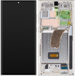 LCD ekraan Samsung S918 S23 Ultra 5G koos puutetundliku ekraani ja raamiga Cream originaal (hoolduspakett)