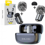 Blavec Lavalier mikrofonid x 2 MK-03 ClipGo Type C (LMMK03-S) h&otilde;bedane