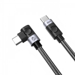 Orico C2C nurga USB-C&ndash;USB-C PD, 100 W kaabel, 0,5 m &ndash; must