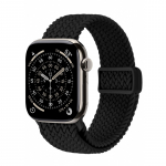 Crong Wave Band punutud Apple Watch rihm, 44/45/46/49 mm, must