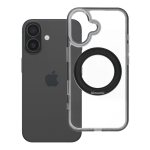 Frame Circle Stand &uuml;mbris iPhone 16 telefonile, MagSafe'iga &uuml;hilduv, must