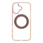 Case for iPhone 17 Frame Circle Stand compatible with MagSafe gold