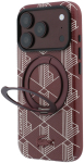 Bordoopunane osaliselt &uuml;mbritsev PVC-st Lacoste Blend MagSafe-&uuml;mbris r&otilde;ngasalusega Apple iPhone 18 Pro Max telefonile
