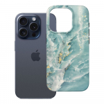 &Uuml;mbris jaoks iPhone 15 PRO Forcell F-Protect Mirage compatible with Magsafe Military Drop-Test roheline marble