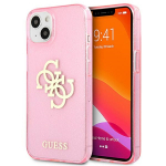Guess GUHCP13SPCUGL4GPI iPhone 13 mini 5,4" roosa/roosa hard &uuml;mbris Glitter 4G Big Logo