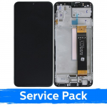 Ekranas skirtas Samsung M236 M23 5G / M336 M33 5G juodas su rėmeliu (Service Pack)