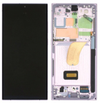 Ekranas Samsung S918 S23 Ultra 5G su lietimui jautriu stikliuku ir rėmeliu Lavender originalus (assembled service pack)