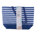 Alpina triibuline rannakott, 49.3 &times; 16 &times; 34 cm, tumesinine ja valge