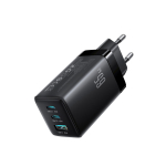 Joyroom JR-TG10 GaN 65 W laadija, 2 &times; USB-C / USB-A + USB-C&ndash;USB-C 100 W kaabel, 1,2 m, must