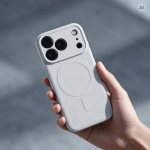 Case for iPhone 18 Pro Max / 17 Pro Max Silicone Mag Cover compatible with MagSafe (camera protection) silver