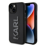 KARL LAGERFELD &uuml;mbris jaoks IPHONE 15 KLHCP15S3DMBKCK (3D Logo Glitter) must