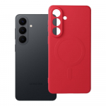 Silikoninis magnetinis dėklas telefonui, suderinamas su MagSafe, skirtas SAMSUNG S26 Edge, raudonas