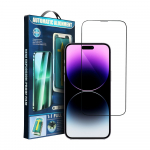 5D Full Glue Karastatud klaas jaoks iPhone 13 / 13 Pro / 14 must + applicator