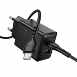 Phone Laadija Hoco USB A + USB C QC3.0 PD AFC 3A 30W + Kaabel USB C to USB C N71 must