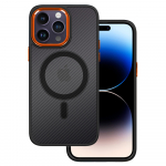 Tel Protect Magnetinis anglies dėklas telefonui Iphone 12/12 Pro juodas-oranžinis