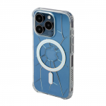 MagSafe Kingxbar PQY Crack Series Silicone &Uuml;mbris jaoks iPhone 15 Pro - l&auml;bipaistev