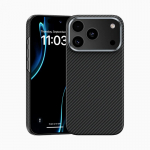Benks Magnetinis apsauginis Kevlar dėklas su metalo rėmu 600D (0070) skirtas iPhone 17 Pro Max juodas