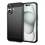 Carbon &Uuml;mbris jaoks iPhone 16 Silicone &Uuml;mbris - Must