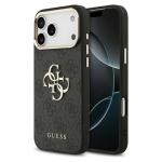 GUESS &uuml;mbris jaoks IPHONE 17 Pro Max GUHCP17X4GMGCGR (PU W/ Big 4G Classic Logo) kuldne must