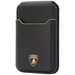 Magnetinė piniginė Lamborghini D1 Genuine Leather MagSafe stovas telefonui žalias