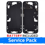Ekraani raam / Sisekorpus Apple iPhone 15 Plus + aku / Black / (Service Pack)