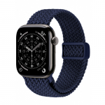 Crong Wave Band punutud Apple Watch rihm, 44/45/46/49 mm, tumesinine