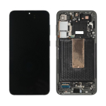 LCD Display Compatible With Samsung S916 S23 Plus with Frame / Phantom Black (Graphite) / HQ