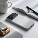 Case for iPhone 18 Pro Max / 17 Pro Max Silicone Mag Cover compatible with MagSafe (big hole) silver