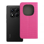 SENSITIVE knygos tipo dėklas telefonui XIAOMI Redmi Note 14 PRO 4G &scaron;viesiai rožinis