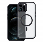 Dėklas telefonui &ndash; pilnai matinis magnetinis dėklas, suderinamas su MagSafe IPHONE 12 Pro Max, juodas