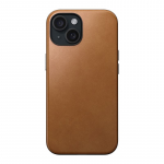 Nomad Modern Leather &uuml;mbris jaoks iPhone 15 6,1" english tan