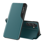 Eco Leather View &Uuml;mbris elegant &uuml;mbris with flap and stand function jaoks Samsung Galaxy A26 - roheline