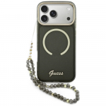 Guess IML Glitters Script Rihm MagSafe &uuml;mbris for iPhone 17 Pro Max - must