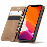 Spacecase piniginės dėklas iPhone 12/12 Pro &scaron;viesiai rudas