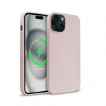 Crong Color Cover Magnetic MagSafe &uuml;mbris seadmele iPhone 15, liivaroosa
