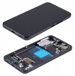 Ekranas Samsung S901 S22 5G su lietimui jautriu stikliuku ir rėmeliu Phantom Black originalus (used Grade B, without buttons)