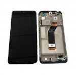 Ekranas Xiaomi Redmi 10 2022 su lietimui jautriu stikliuku ir rėmeliu Black originalus (service pack)