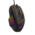 Wozinsky WMGK-1179W juhtmega optiline m&auml;ngurihiir, 7200 DPI, taustvalgustusega, must
