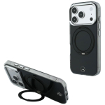 Mercedes Iconic Logo &uuml;mbris seadmele iPhone 18 Pro / 17 Pro, r&otilde;ngastoega, MagSafe-&uuml;hilduv &ndash; must