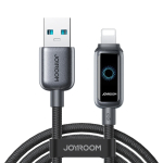 Joyroom S-A55 StarFlight USB-A&ndash;Lightning-kaabel, 3 A, 1,2 m, must