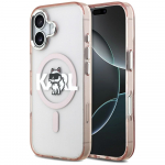 KARL LAGERFELD &uuml;mbris jaoks IPHONE 17 compatible with MagSafe KLHMP17SHGCHGKBP (IML Choupette Sketch Logo) roosa