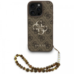 Guess 4G Strap 4G Classic Logo &Uuml;mbris jaoks iPhone 16 Pro Max - Brown