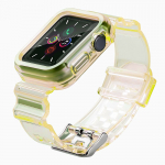 Silikoonist rihm Rihma k&auml;epael korpus Rihma Light Set Apple Watch 44mm - kollane