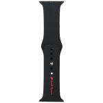 Dirželis Audi Sport Red Logo Silicone Watch Strap skirtas Apple Watch 44/45/46/49mm juodas