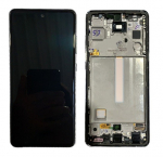 LCD ekraan Samsung A528 A52S 2021 puuteekraani ja raamiga Awesome Black originaal (service pack)