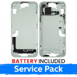 Ekraani raam / Sisekorpus Apple iPhone 15 Plus + aku / Green / (Service Pack)