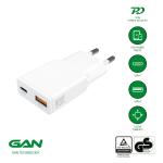 V&otilde;rgulaadija PDPlug Duos Slim 30W GaN 1C+1A valge